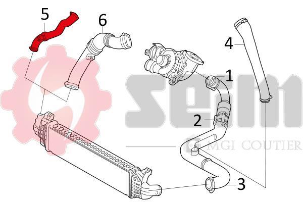 Durite de turbocompresseur (Durite de turbo) SEIM 981231