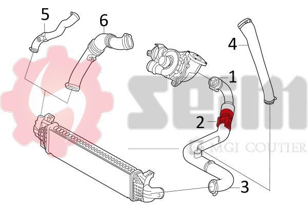 Durite de turbocompresseur (Durite de turbo) SEIM 981233