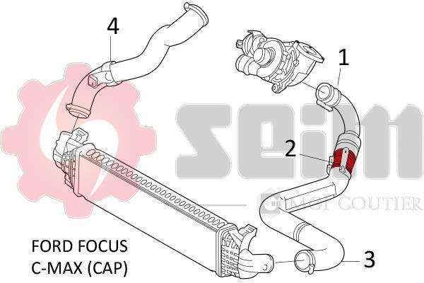Durite de turbocompresseur (Durite de turbo) SEIM 981234