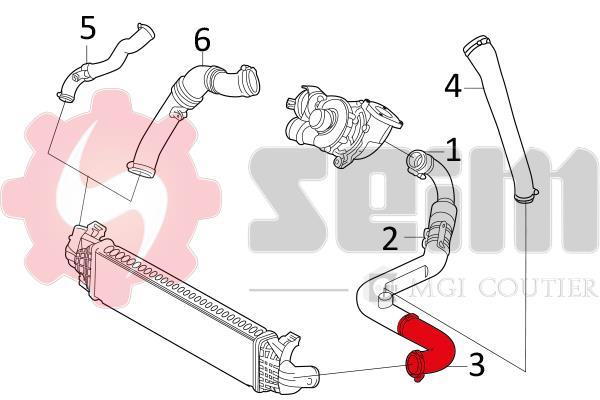 Durite de turbocompresseur (Durite de turbo) SEIM 981234