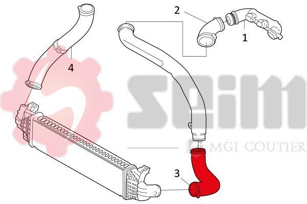 Durite de turbocompresseur (Durite de turbo) SEIM ref. 981236