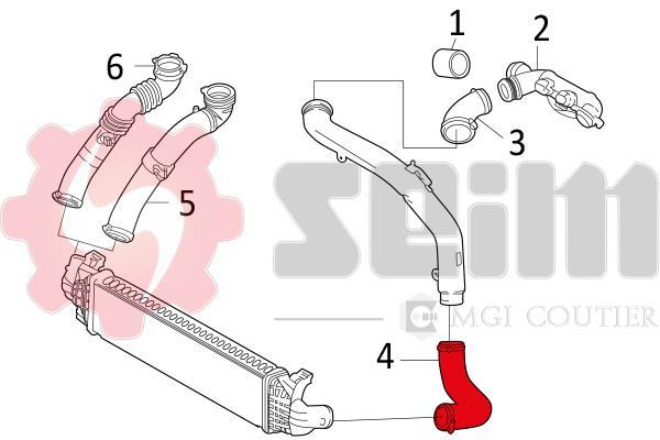Durite de turbocompresseur (Durite de turbo) SEIM ref. 981236