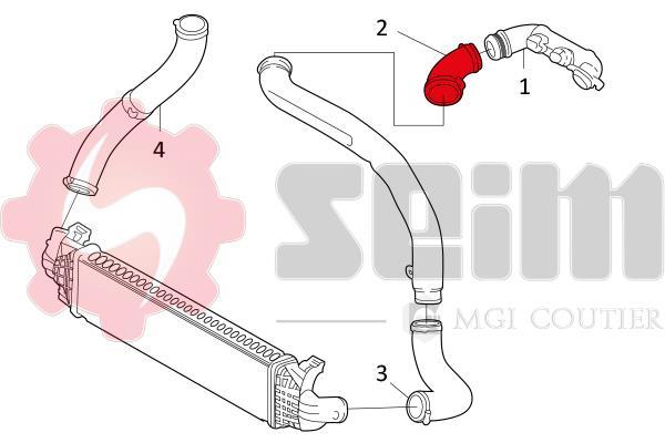 Durite de turbocompresseur (Durite de turbo) SEIM ref. 981237