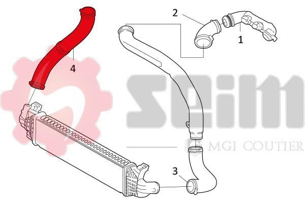 Durite de turbocompresseur (Durite de turbo) SEIM 981238