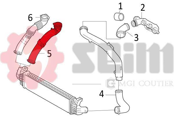 Durite de turbocompresseur (Durite de turbo) SEIM 981238