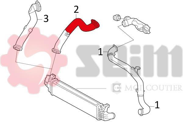 Durite de turbocompresseur (Durite de turbo) SEIM 981238