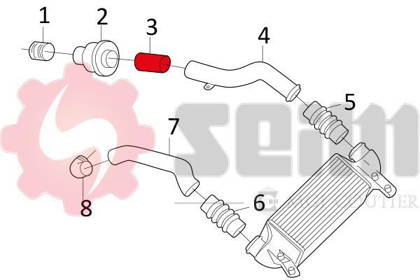Durite de turbocompresseur (Durite de turbo) SEIM 981241