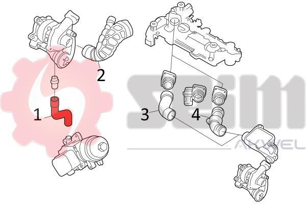 Durite de turbocompresseur (Durite de turbo) SEIM 981244