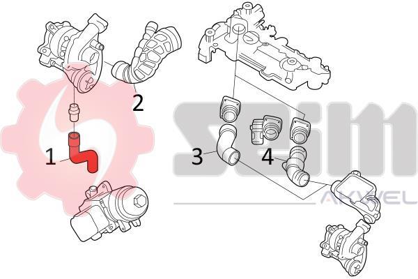 Durite de turbocompresseur (Durite de turbo) SEIM 981244