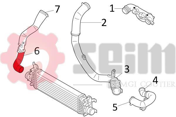 Durite de turbocompresseur (Durite de turbo) SEIM 981247