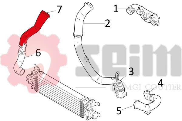 Durite de turbocompresseur (Durite de turbo) SEIM 981248