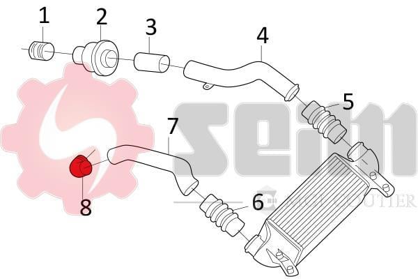 Durite de turbocompresseur (Durite de turbo) SEIM 981249