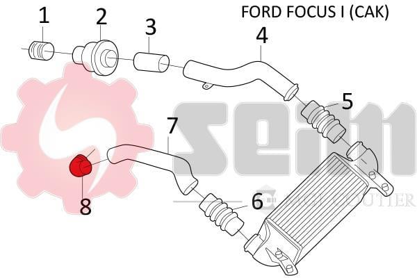 Durite de turbocompresseur (Durite de turbo) SEIM 981251