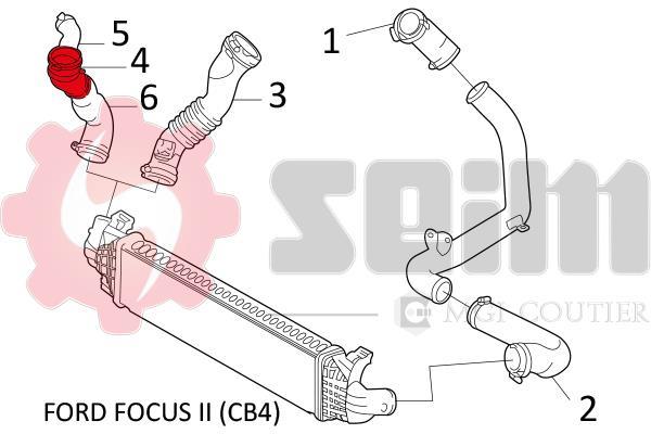 Durite de turbocompresseur (Durite de turbo) SEIM 981254