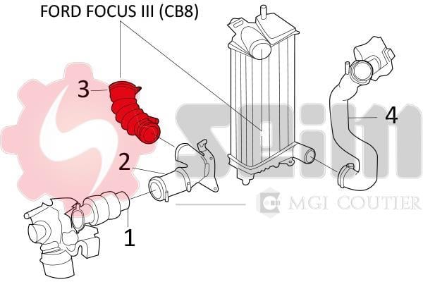 Durite de turbocompresseur (Durite de turbo) SEIM 981257
