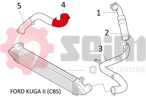 Durite de turbocompresseur (Durite de turbo) SEIM 981260