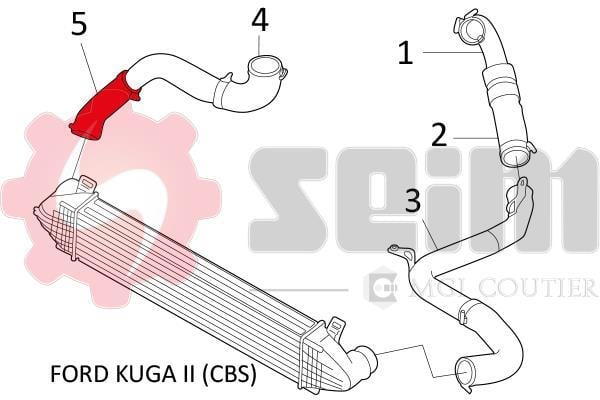 Durite de turbocompresseur (Durite de turbo) SEIM 981261