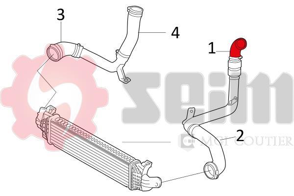 Durite de turbocompresseur (Durite de turbo) SEIM 981266