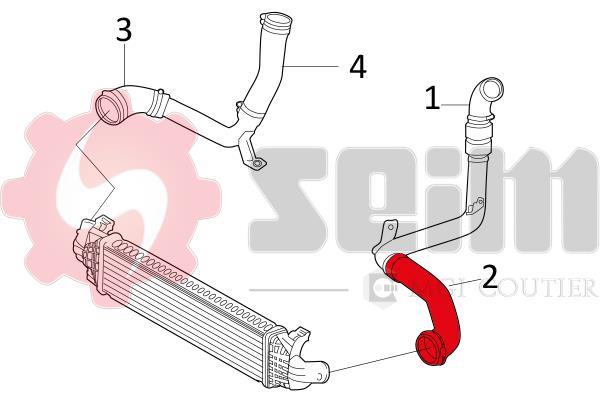 Durite de turbocompresseur (Durite de turbo) SEIM 981267