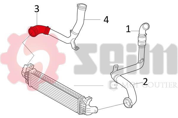 Durite de turbocompresseur (Durite de turbo) SEIM 981268