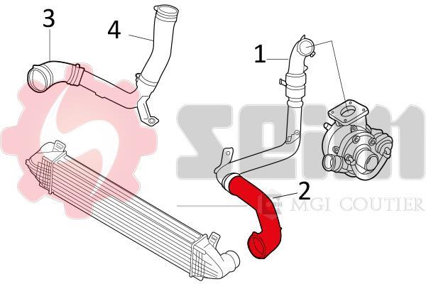 Durite de turbocompresseur (Durite de turbo) SEIM 981268