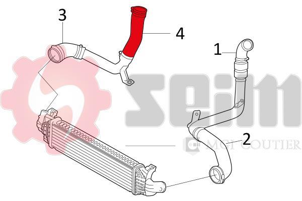 Durite de turbocompresseur (Durite de turbo) SEIM 981269