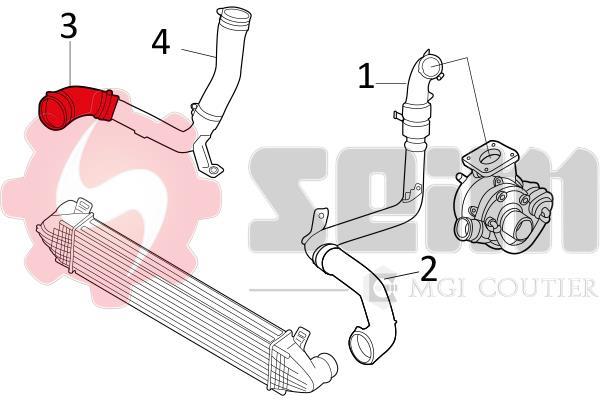 Durite de turbocompresseur (Durite de turbo) SEIM 981269