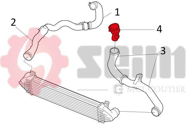 Durite de turbocompresseur (Durite de turbo) SEIM 981275