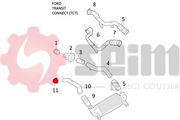 Durite de turbocompresseur (Durite de turbo) SEIM 981291
