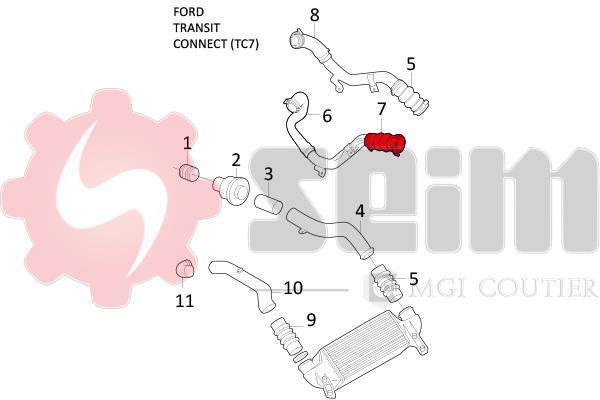 Durite de turbocompresseur (Durite de turbo) SEIM 981292