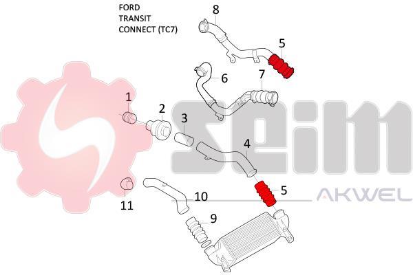 Durite de turbocompresseur (Durite de turbo) SEIM 981292