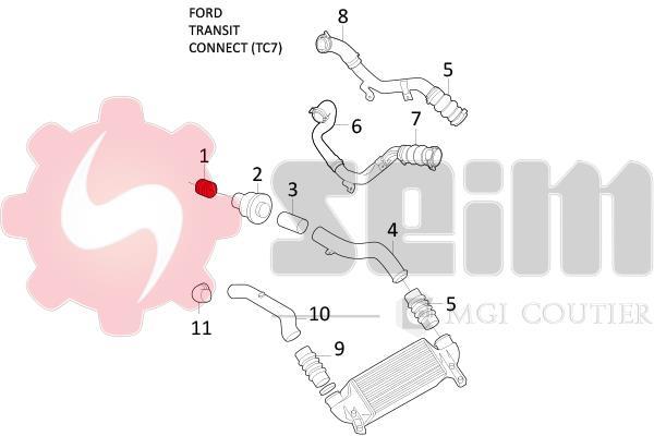 Durite de turbocompresseur (Durite de turbo) SEIM 981293