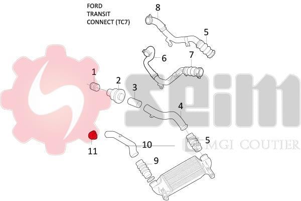 Durite de turbocompresseur (Durite de turbo) SEIM 981294