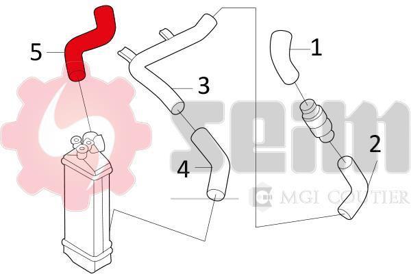 Durite de turbocompresseur (Durite de turbo) SEIM ref. 981295