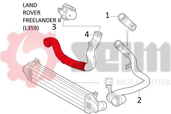 Durite de turbocompresseur (Durite de turbo) SEIM 981346