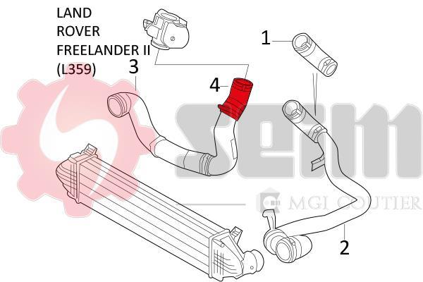 Durite de turbocompresseur (Durite de turbo) SEIM 981347