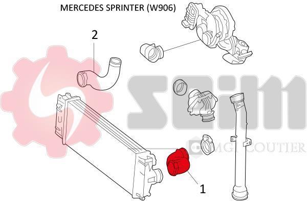 Durite de turbocompresseur (Durite de turbo) SEIM 981364