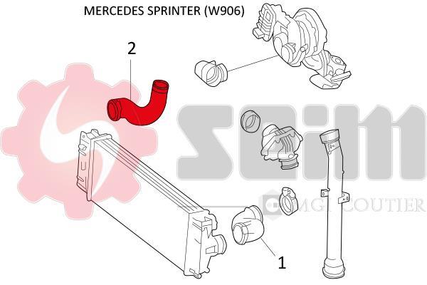 Durite de turbocompresseur (Durite de turbo) SEIM 981366