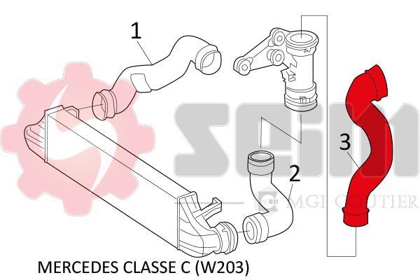 Durite de turbocompresseur (Durite de turbo) SEIM 981387