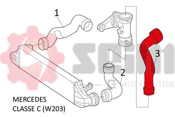 Durite de turbocompresseur (Durite de turbo) SEIM 981389