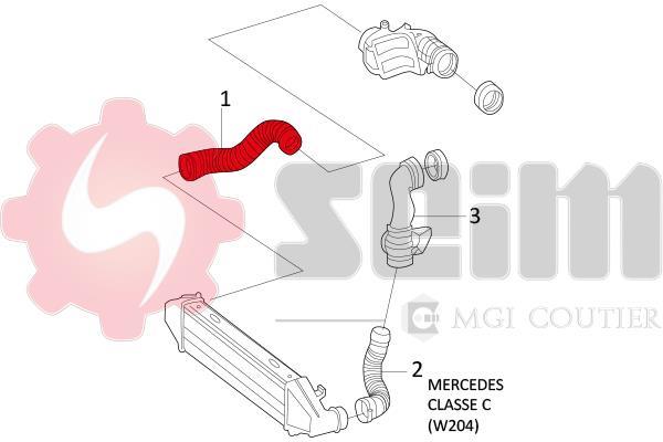 Durite de turbocompresseur (Durite de turbo) SEIM 981392