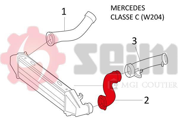 Durite de turbocompresseur (Durite de turbo) SEIM ref. 981396