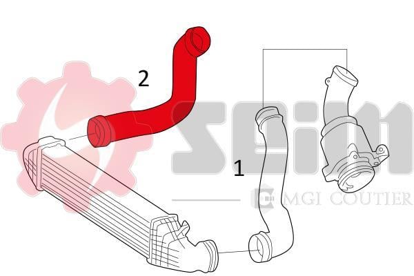 Durite de turbocompresseur (Durite de turbo) SEIM ref. 981403