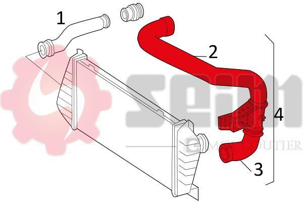 Durite de turbocompresseur (Durite de turbo) SEIM 981410