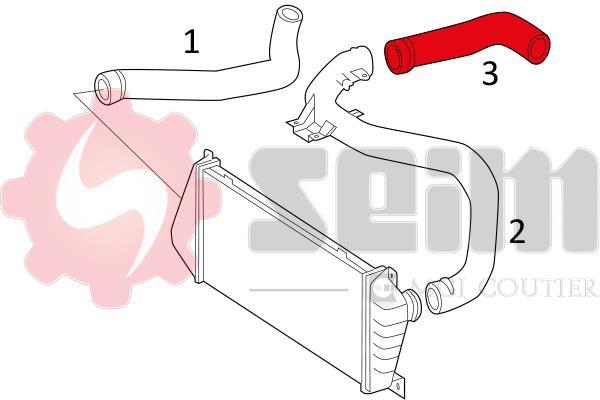 Durite de turbocompresseur (Durite de turbo) SEIM 981412