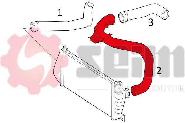 Durite de turbocompresseur (Durite de turbo) SEIM ref. 981414