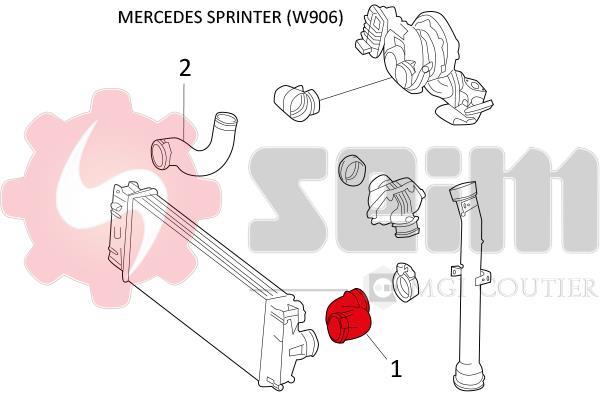 Durite de turbocompresseur (Durite de turbo) SEIM 981417
