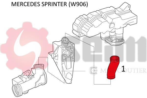 Durite de turbocompresseur (Durite de turbo) SEIM 981418