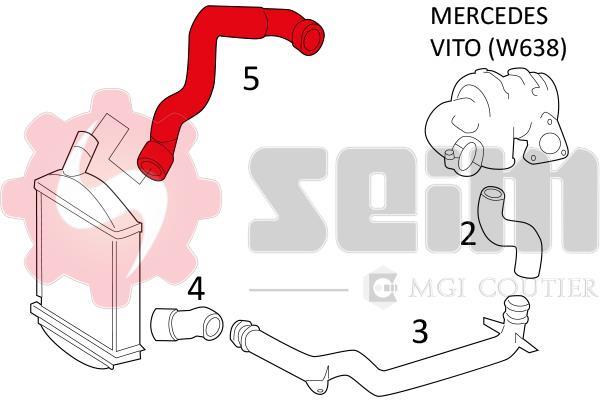 Durite de turbocompresseur (Durite de turbo) SEIM 981424
