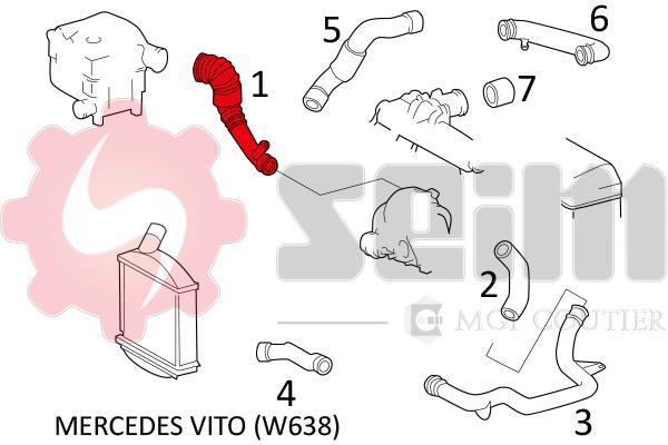 Durite de turbocompresseur (Durite de turbo) SEIM 981426